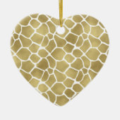 Gold Giraffe afdrukken Keramisch Ornament (Voorkant)