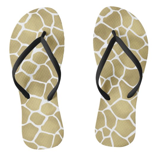 Gold Giraffe afdrukken Teenslippers (Voetbed)