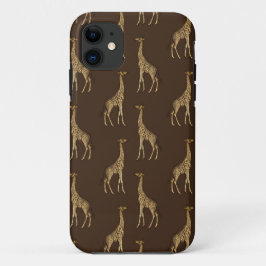 Gold Giraffe African Safari Chic Stylish iPhone 11 Hoesje