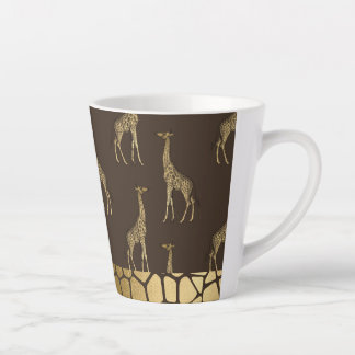 Gold Giraffe Elegant Chic Stylish Small Latte Mok