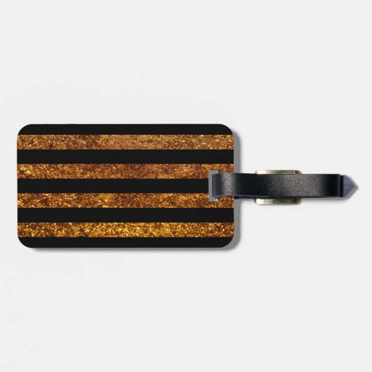 Gold Giraffe, Gold Glitter, Giraffe Print, Oerwoud Bagagelabel (Achterkant horizontaal)