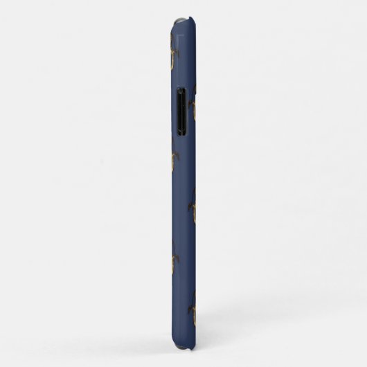 Gold Giraffe Navy BlueCase-Mate iPhone Case-draagt Case-Mate iPhone Case (Achterkant/rechts)