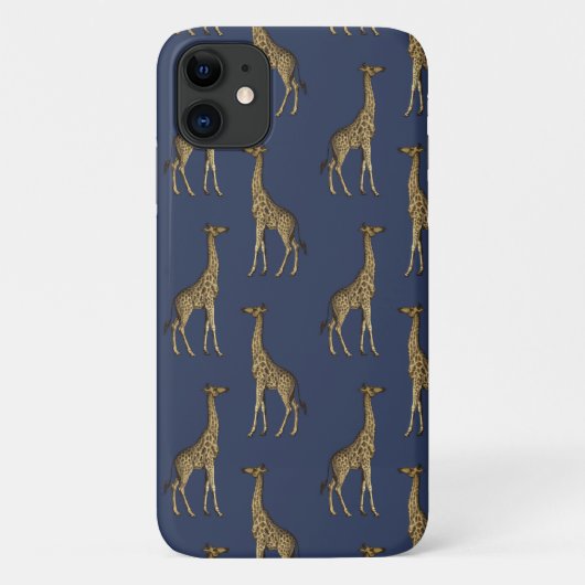 Gold Giraffe Navy BlueCase-Mate iPhone Case-draagt Case-Mate iPhone Case (Achterkant)