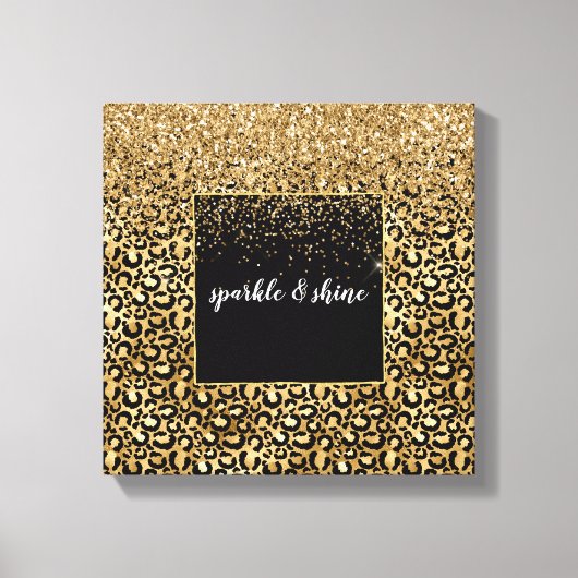 Gold Glam Black Leopard Print (Voorkant)