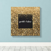 Gold Glam Black Leopard Print (Insitu (Houten vloer))