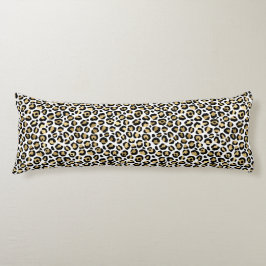 Gold Glam Black Leopard Print Lichaamskussen