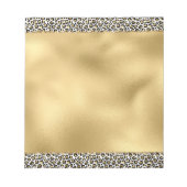 Gold Glam Black Leopard Print Notitieblok (Voorkant)