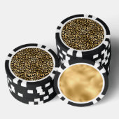 Gold Glam Black Leopard Print Poker Chips (Opstapeling)