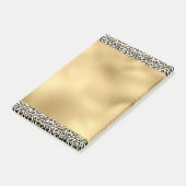 Gold Glam Black Leopard Print Post-it® Notes (Schuin)