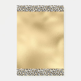 Gold Glam Black Leopard Print Post-it® Notes