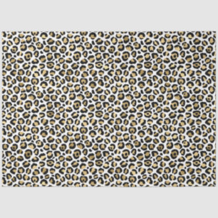 Gold Glam Black Leopard Print Tissuepapier