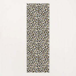 Gold Glam Black Leopard Print Yogamat