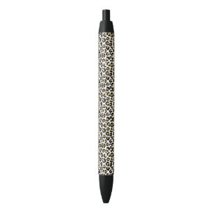 Gold Glam Black Leopard Print Zwarte Inkt Pen