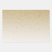 Gold Glam Confetti Ombre Inpakpapier Vel (Voorkant)