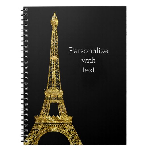 Gold Glam Eiffel Tower Notitieboek (Voorkant)