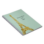 Gold Glam Eiffel Tower Notitieboek (Rechterzijde)