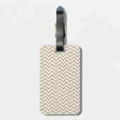 Gold Glam Faux Glitter Chevron Bagagelabel (Achterkant verticaal)