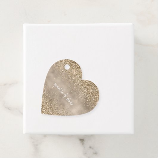 Gold Glam Glitter Bedankjes Labels (In situ)