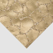 Gold Glam Glitter Giraffe Print Tissuepapier (Detail)