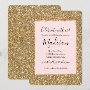 Gold Glam Glitter Kaart