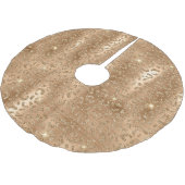 Gold Glam Glitter Leopard Kerstmis Kerstboom Rok (Gekanteld)