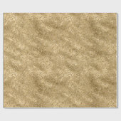Gold Glam Glitter Leopard Print Cadeaupapier (Vlak)
