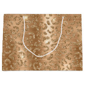 Gold Glam Glitter Leopard Print Groot Cadeauzakje (Voorkant)