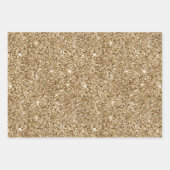 Gold Glam Glitter Leopard Print Inpakpapier Vel (Voorkant 2)