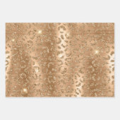 Gold Glam Glitter Leopard Print Inpakpapier Vel (Voorkant)