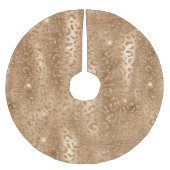 Gold Glam Glitter Leopard Print Kerstboom Rok (Voorkant)