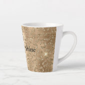 Gold Glam Glitter Leopard Print Latte Mok (Rechts)