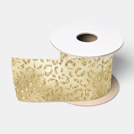 Gold Glam Glitter Leopard Print Lint