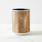 Gold Glam Glitter Leopard Print Mok (Midden)