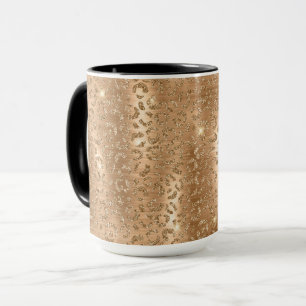 Gold Glam Glitter Leopard Print Mok