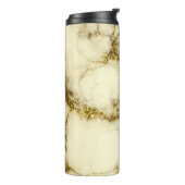 Gold Glam Glitter Marble Thermosbeker (Gedraaid links)