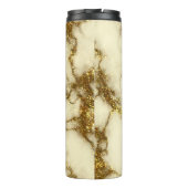 Gold Glam Glitter Marble Thermosbeker (Achterkant)