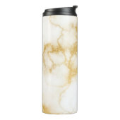 Gold Glam Glitter Marble Thermosbeker (Gedraaid links)