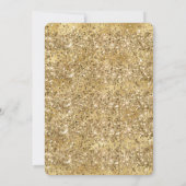 Gold Glam Glitter Sparkle Confetti Kaart (Achterkant)