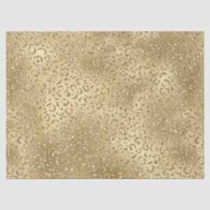 Gold Glam Glitzy Glitter Leopard Print  Tissuepapier
