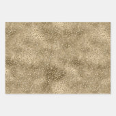 Gold Glam Glitzy Glitter Leopard Zebra Afdrukken Inpakpapier Vel (Voorkant)