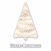 Gold Glam kerstboom Sticker (Voorkant)