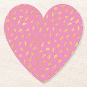  Gold Glam Roze Abstract Kartonnen Onderzetters (Voorkant)