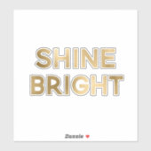 Gold Glam Shine Heldere Kerst Sticker (Vel)