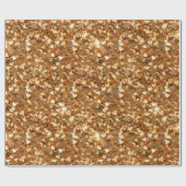 Gold Glam Sparkle Hearts Cadeaupapier (Vlak)