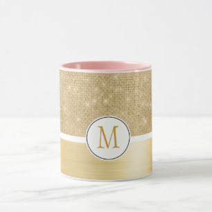 Gold Glam Sparkle Monogram Mok