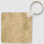 Gold Glam Sparkle Monogram Sleutelhanger (Achterkant)