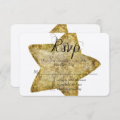 Gold Glam Star RSVP (Voorkant / Achterkant)