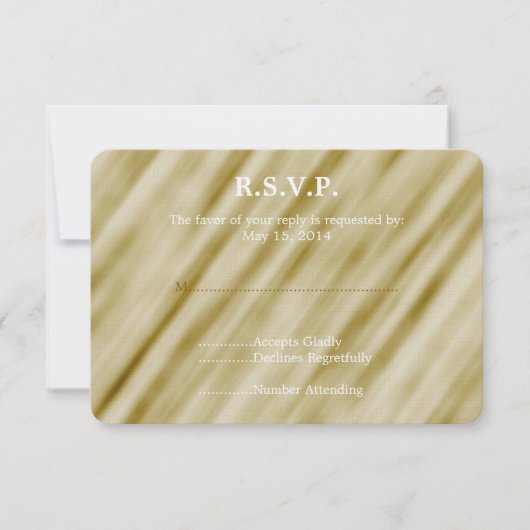 Gold Glam Wedding RSVP (Devant)