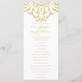 Gold  Glamor Elegance Wedding Program Programma (Voorkant)