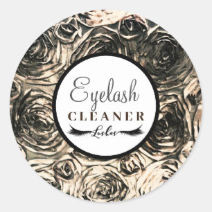 Gold Glamor Rozen Beauty Makeup Lash Cleaner Ronde Sticker